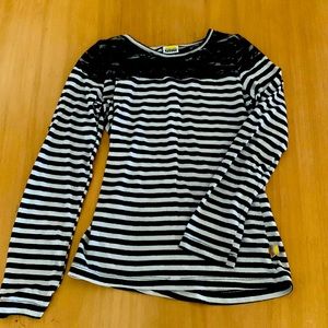 Harajuku mini black and white long sleeve shirt